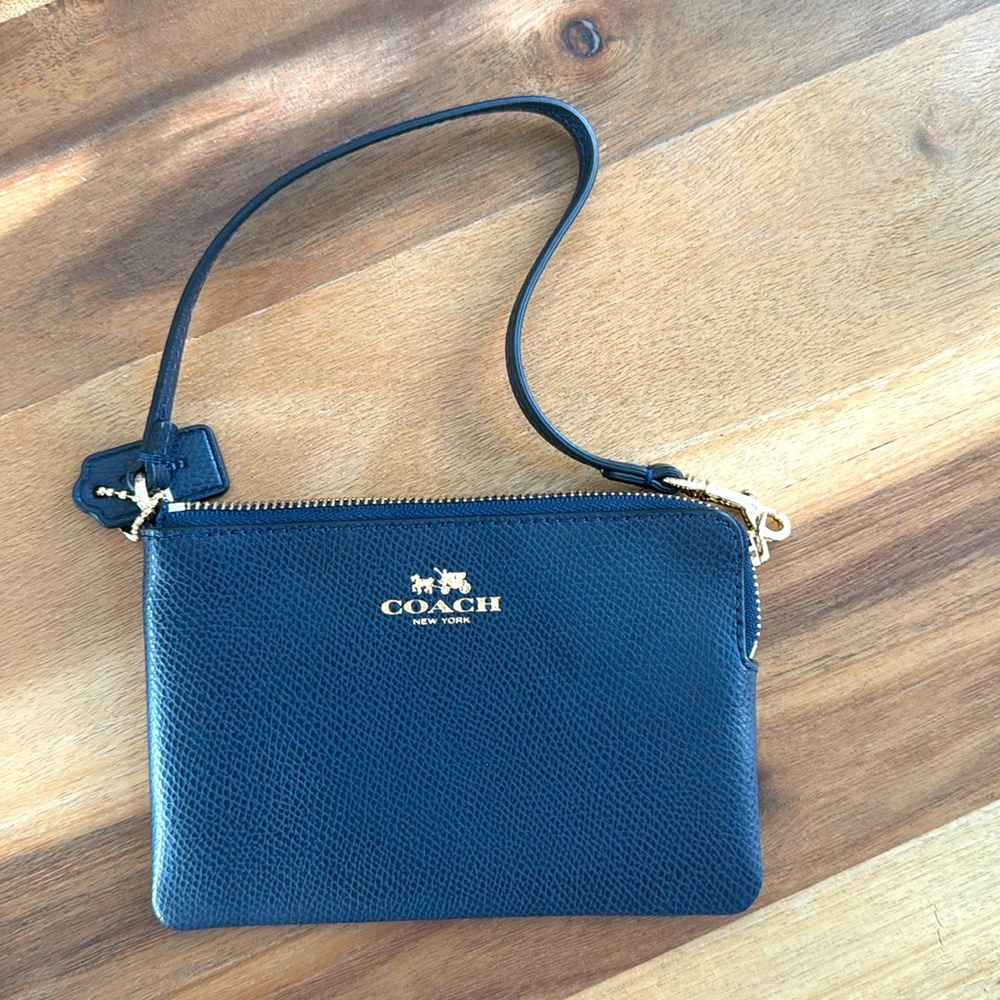 Coach Navy Wristlet
